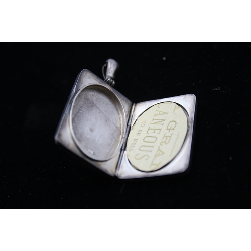 167 - Two Victorian Silver Aesthetic Design Mourning Lockets (23g)