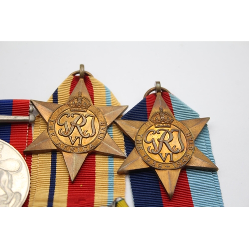 210 - WW2-Territorial Medal Group Inc Africa Star, Boxed GSM Palestine 1945-48, Etc