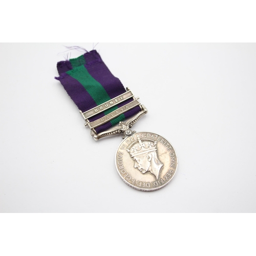 212 - GV.I GSM Malaya & Burma Named 21128683 Pte E. Barker, Seaforth