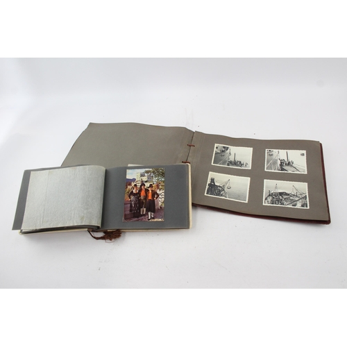 218 - 2 x Vintage PHOTO ALBUMS c. 1940s - 1950s Inc Alpine Germany, Travel In Thailand