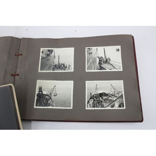 218 - 2 x Vintage PHOTO ALBUMS c. 1940s - 1950s Inc Alpine Germany, Travel In Thailand