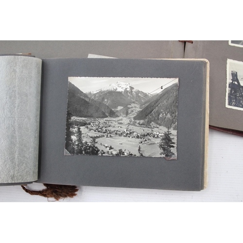 218 - 2 x Vintage PHOTO ALBUMS c. 1940s - 1950s Inc Alpine Germany, Travel In Thailand