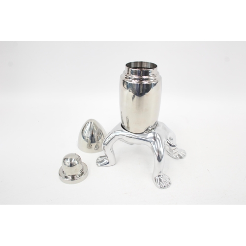 220 - Chrome & Stainless Steel Backbend XCS-BB Cocktail Shaker & Stand By Carrol Boyes