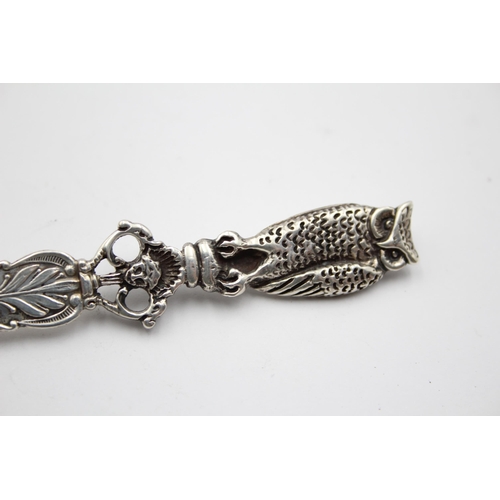 226 - Vintage Hallmarked 1993 Birmingham Import Sterling Silver Owl Letter Opener 43g