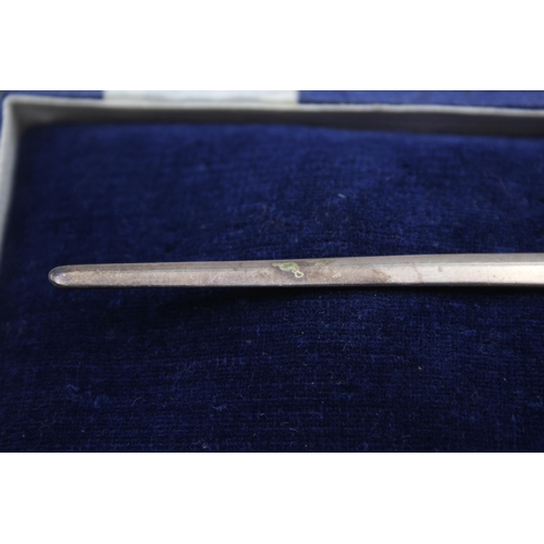 231 - Hallmarked 2000 Millennium STERLING SILVER Novelty Sword Letter Opener (15g)