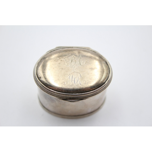 234 - Antique Georgian Hallmarked .925 STERLING SILVER Snuff Box / Caddy (32g)