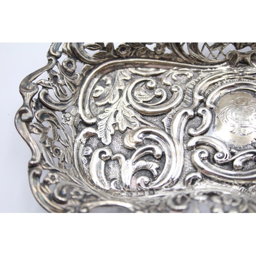 241 - Antique Victorian 1900 Birmingham STERLING SILVER Vanity Tray / Dish (68g)