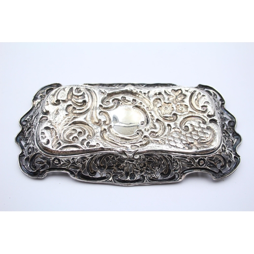 241 - Antique Victorian 1900 Birmingham STERLING SILVER Vanity Tray / Dish (68g)