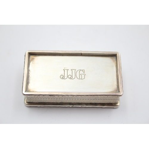 252 - Vintage Hallmarked 1989 Birmingham STERLING Silver Snuff Box In Fitted Box (56g)