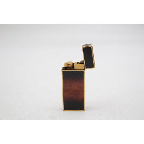 263 - MUST DE CARTIER Gold Plated & Tortoiseshell Effect Lacquer Cigarette Lighter 74g