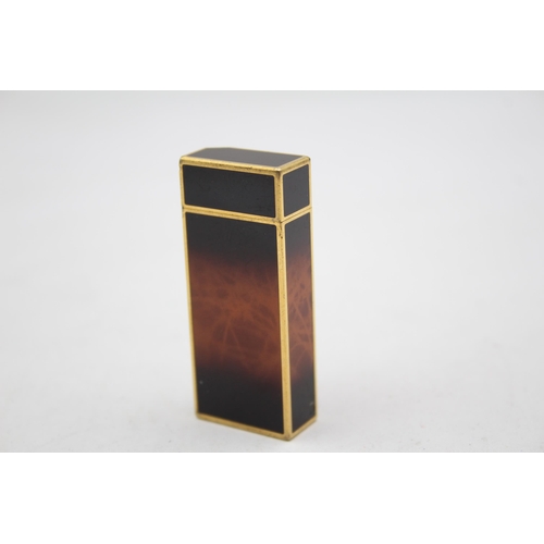 263 - MUST DE CARTIER Gold Plated & Tortoiseshell Effect Lacquer Cigarette Lighter 74g