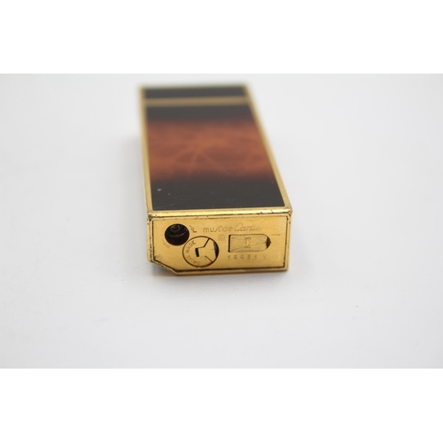 263 - MUST DE CARTIER Gold Plated & Tortoiseshell Effect Lacquer Cigarette Lighter 74g