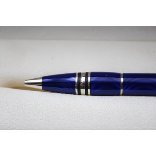 293 - MONTBLANC Starwalker Blue Ballpoint Pen / Biro WRITING In Original Box