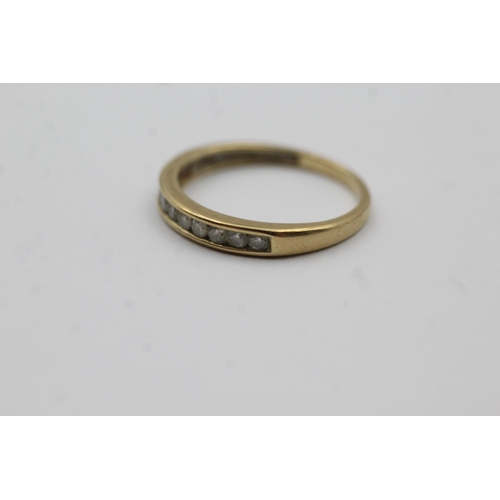 83 - 9ct Gold Diamond Channel Set Half Eternity Ring (1.6g) size N