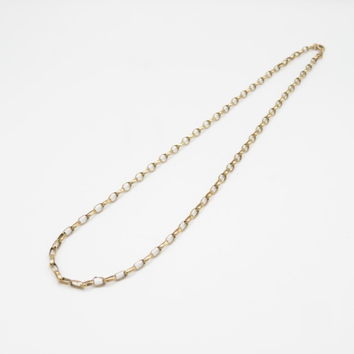 124 - 9ct gold belcher chain necklace 47cm  4.9g