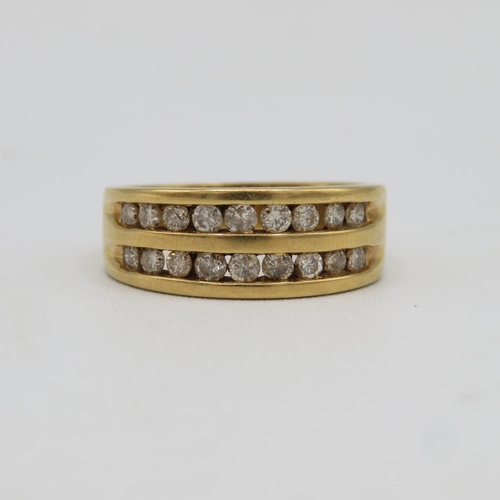 149 - 18ct gold and diamond ring size O  5.2g