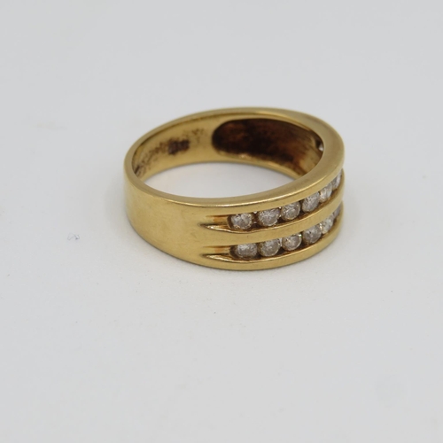 149 - 18ct gold and diamond ring size O  5.2g