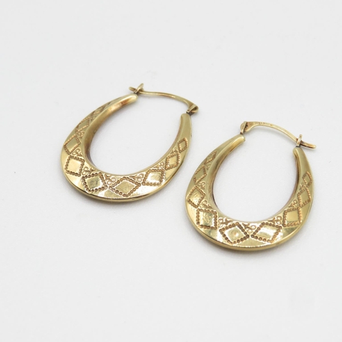 15 - 9ct gold Creole earrings 1g