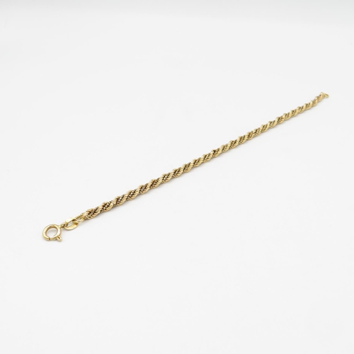 160 - 18ct gold Bi-colour rope bracelet 19cm long  6.5g