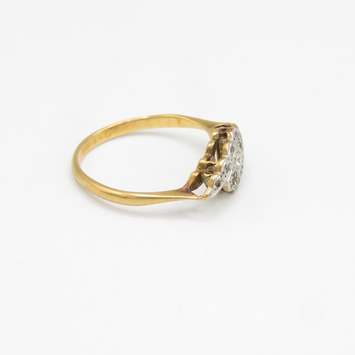 170 - 18ct gold and diamond ring size L  2g