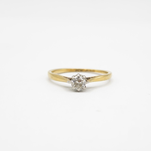 171 - 18ct gold and diamond ring size N  1.8g