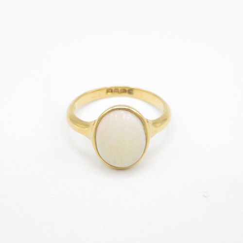 177 - 18ct gold and opal ring size L  3.5g