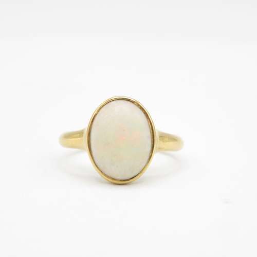 177 - 18ct gold and opal ring size L  3.5g