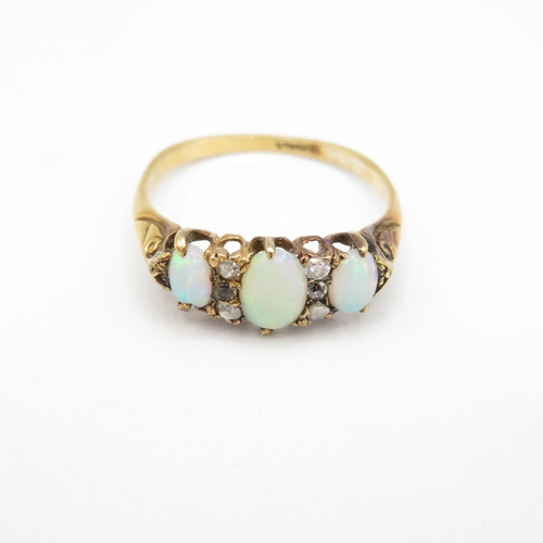 184 - Vintage 18ct gold and opal ring size Q  3.4g