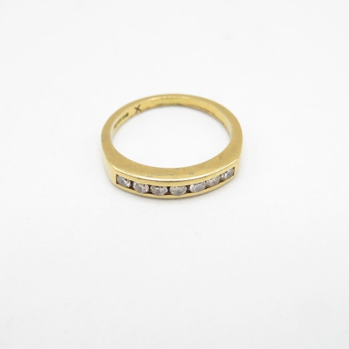 194 - 18ct gold and diamond ring size K  2.7g