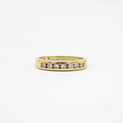 194 - 18ct gold and diamond ring size K  2.7g