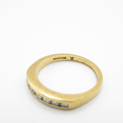 194 - 18ct gold and diamond ring size K  2.7g