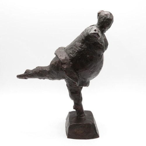 243 - Bronze rotund ballet dancer 1.8kilos 92 high lost wax technique moulding