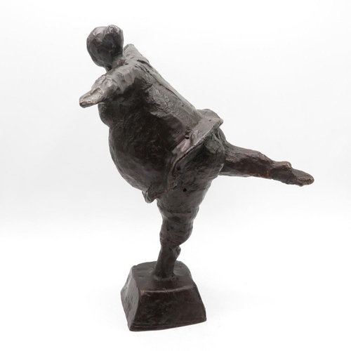 243 - Bronze rotund ballet dancer 1.8kilos 92 high lost wax technique moulding