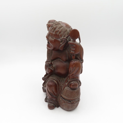 262 - Finely carved Chinese wooden figure with incredible detail - 160mm high