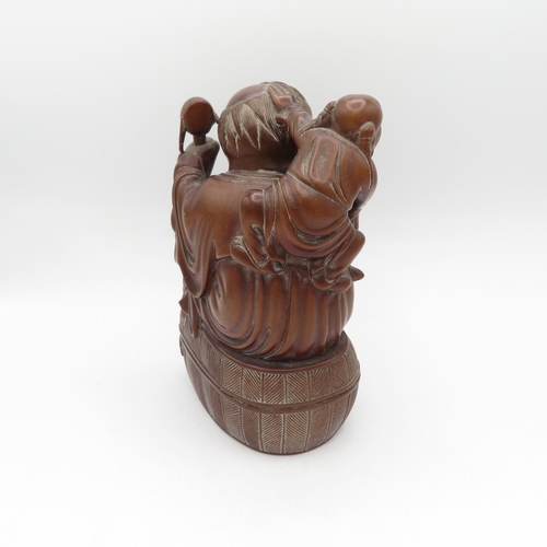 262 - Finely carved Chinese wooden figure with incredible detail - 160mm high