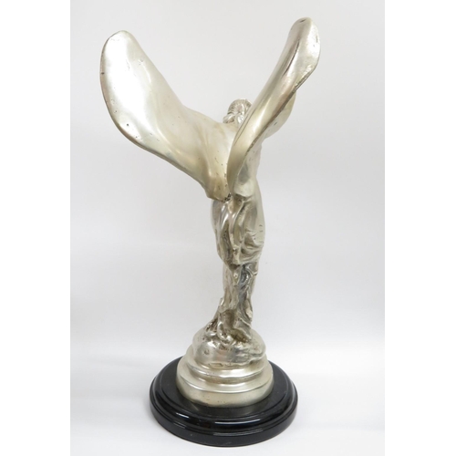 263 - Cast bronze silver plated Spirit of Ecstasy 15