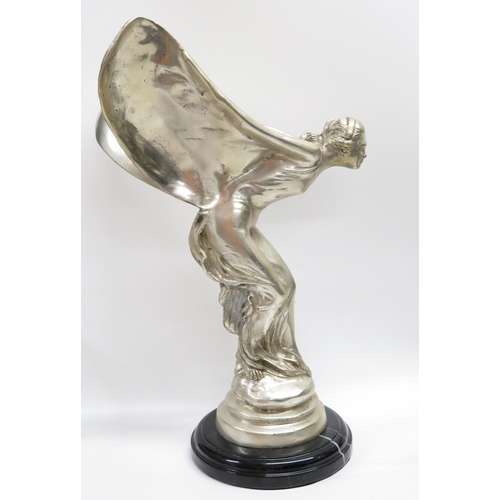 263 - Cast bronze silver plated Spirit of Ecstasy 15