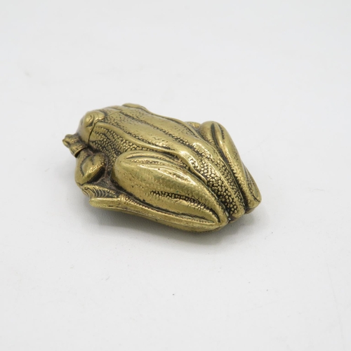 288 - Brass frog vesta