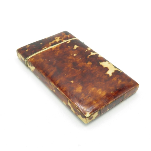 291 - Tortoiseshell card case  90mm x 55mm