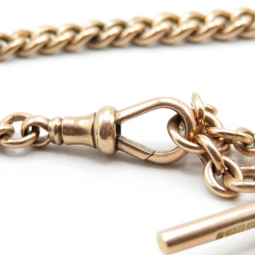 31 - 9ct Rose Gold watch chain bracelet 19cm long 19.9g