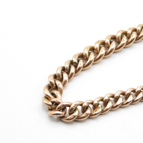 31 - 9ct Rose Gold watch chain bracelet 19cm long 19.9g