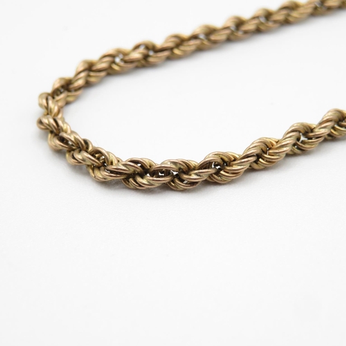 39 - 9ct gold rope chain necklace 50cm long  9.5g