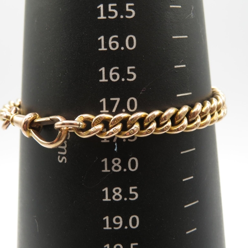 47 - Antique 9ct rose gold bracelet 19cm long  23g