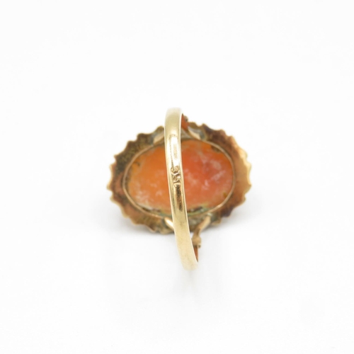 57 - 9ct gold Cameo ring size P  2.6g