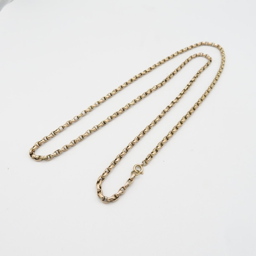 86 - 9ct gold Antique necklace  74cm long  17.6g