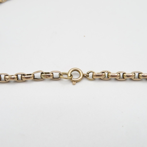 86 - 9ct gold Antique necklace  74cm long  17.6g