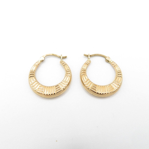 91 - 9ct gold Creole earrings  1.5g