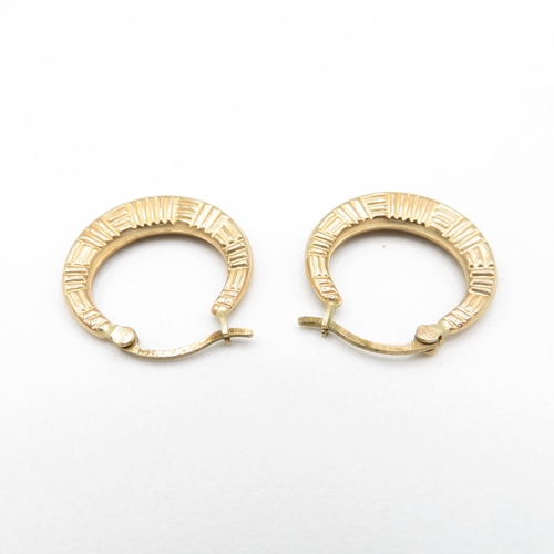 91 - 9ct gold Creole earrings  1.5g