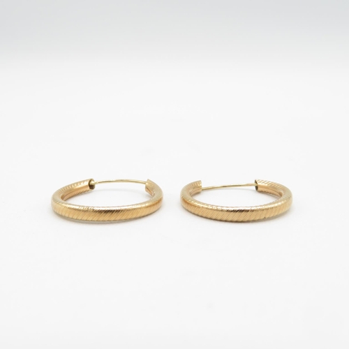 95 - 9ct gold hoop earrings  1g