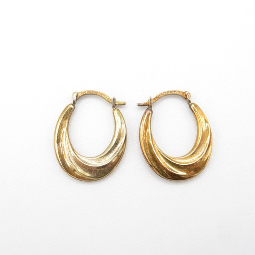 98 - 9ct gold Creole earrings  1g